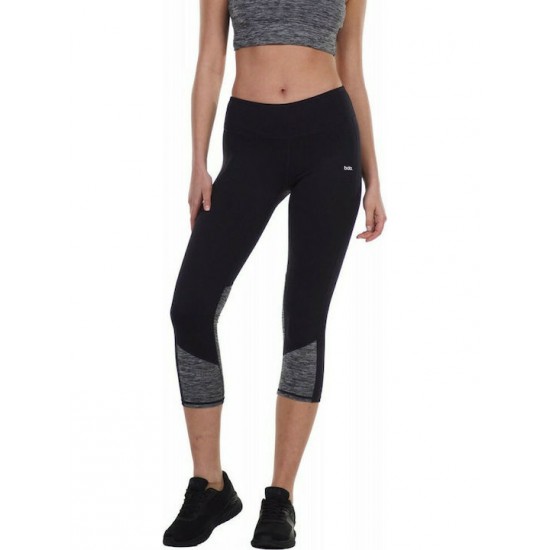 BODY ACTION WOMEN'S 3/4 SPORTS LEGGINGS 031123 BLACK